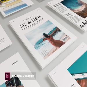 旅行/艺术/摄影/社会杂志设计模板 Sie & New | Magazine Template