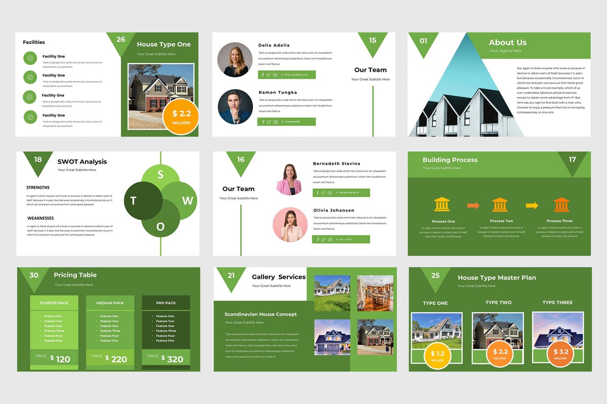 房地产租赁销售主题PPT幻灯片模板 Real Estate Powerpoint Presentation