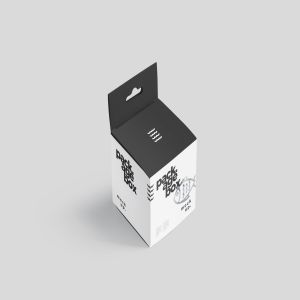 挂耳式方形产品包装盒样机模板 Package Box Mockup Set – Square With Hanger