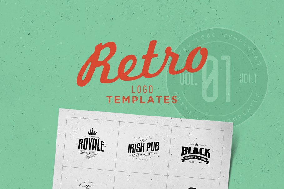 复古风格品牌专业Logo设计模板 Retro Logo Templates V.01