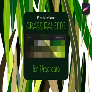 草坪草地颜色Procreate应用调色板PS图案 Procreate palette. Grass插图1