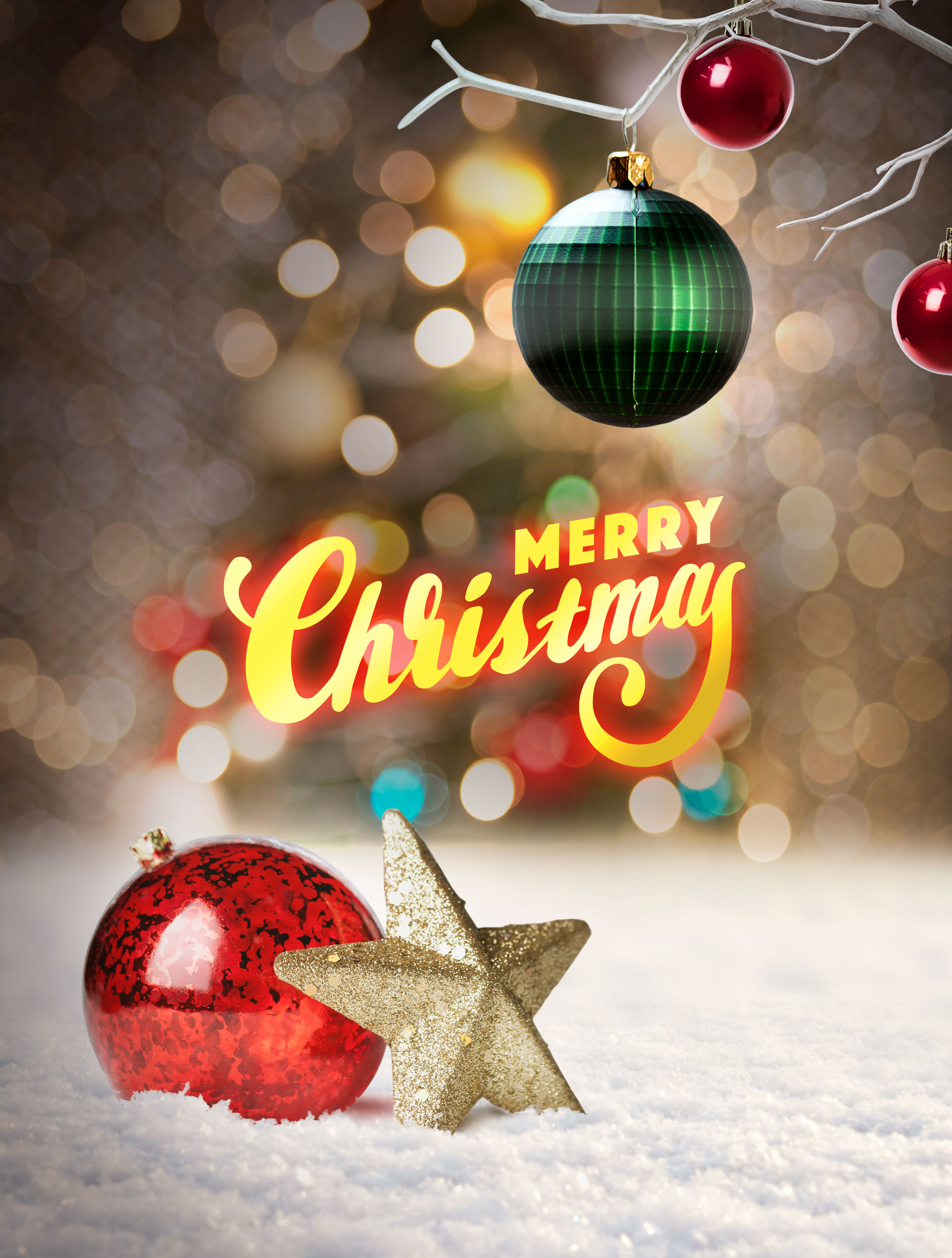 圣诞快乐主题多用途海报psd模板