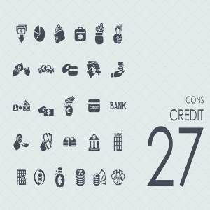 27枚信用卡相关图标 27 Credit icons