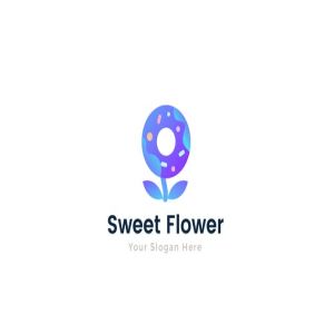 甜蜜花朵糖果店品牌Logo模板 Sweet Flower Candy Shop Logo Template插图2