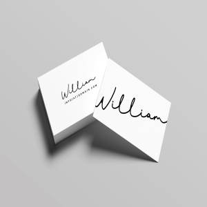 极简创意艺术名片设计模板 William Business Card Template插图2