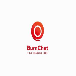 社交主题Logo模板 Burn Chat Logo Template