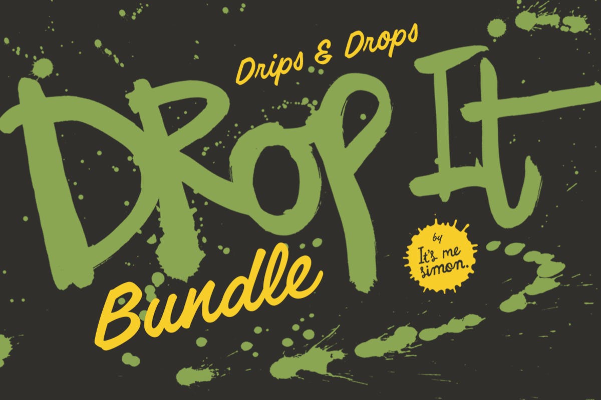 31种手工墨滴纹理设计素材 Drop it ink drip textures