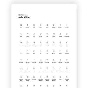音频视频图标套装下载[AI]