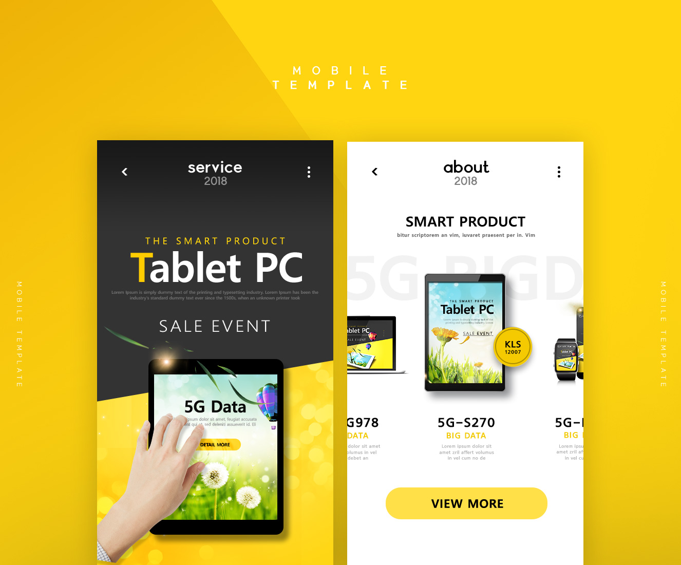 平板电脑在线商店销售广告Banner手机模板