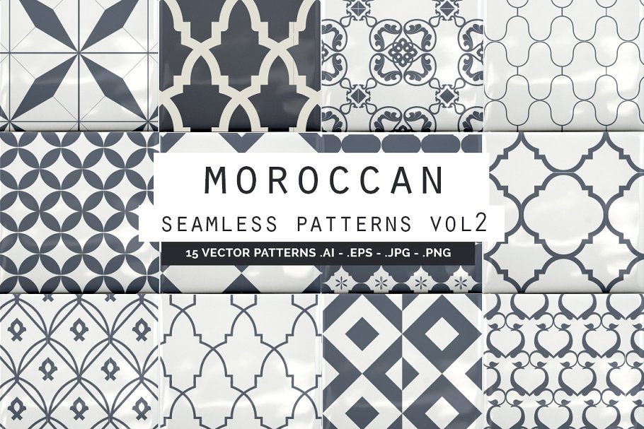 摩洛哥风格图案纹理 Moroccan Style Patterns – 2
