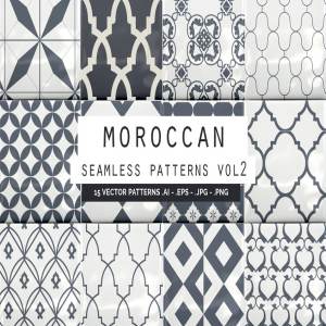 摩洛哥风格图案纹理 Moroccan Style Patterns – 2