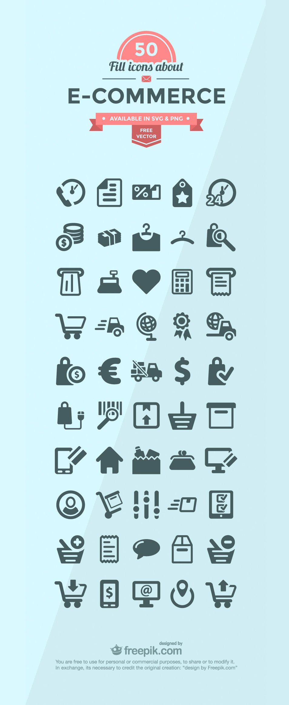 电商网站图标集 50+ E-commerce Icon Set