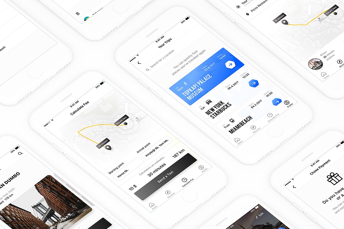 地图类出行应用 UI 套件 Nowgo UI Kit
