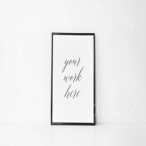 A4规格画框相框样机 A4 black frame mock up – 8×12″