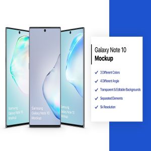三星Galaxy Note 10手机样机模板 Samsung Galaxy Note 10 Mockup 1.0