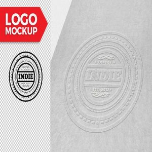 凸版印刷效果Logo设计展示样机 Logo Mock-Up