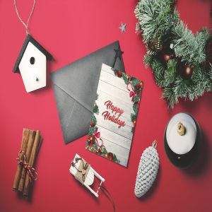 简约优雅圣诞贺卡设计模板v2 Christmas – Greeting card V.2插图3