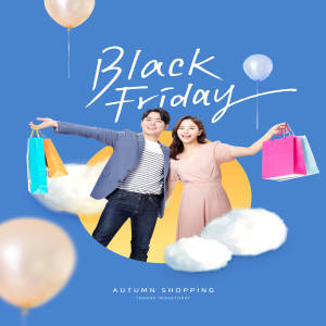 黑五/双11购物活动促销广告电商海报素材