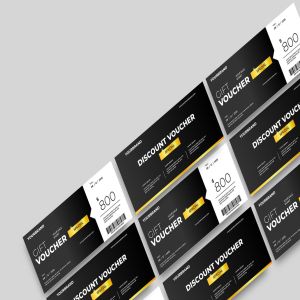 时尚高端简约多用途的新年圣诞节打折促销sale礼品券入场券门票设计矢量模板-3