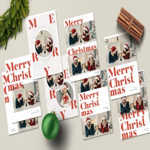 圣诞节照片贺卡设计模板集 Christmas Photo Card / Holiday Card插图2