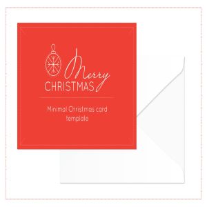 3款极简设计风格圣诞节贺卡设计模板 Merry Christmas Card Templates插图1