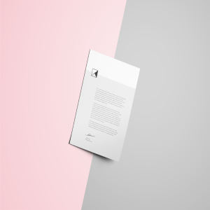 简约风企业信纸信头设计样机 Letter Head Mockup