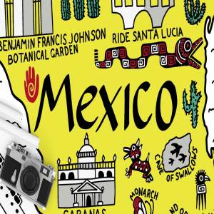 漂亮的墨西哥地图卡通插画矢量素材下载[ai,eps,png,jpg]