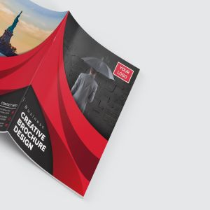 简单易用企业宣传小册画册设计EPS模板 Bifold Brochure