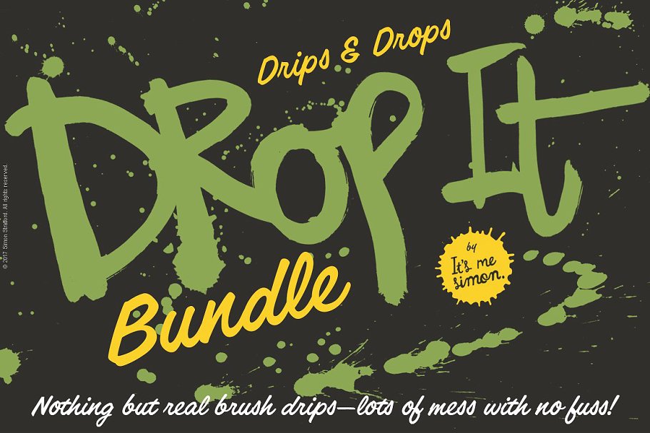 手工墨水滴落纹理 Ink drips and drops textures