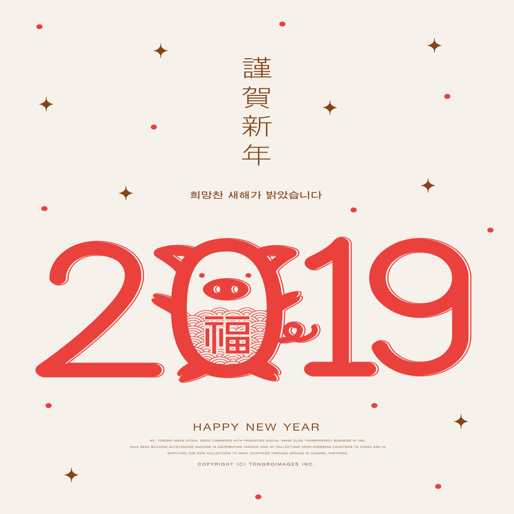 2019猪年创意图形与数字海报模板合集 PSD