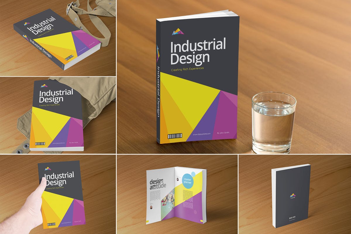 专业简装图书封面设计样机 Professional Book Cover Mockups