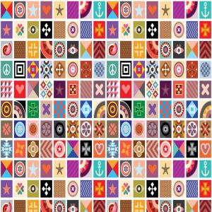 多彩几何图形图标无缝纹理素材 Abstract Patterns Seamless Wallpaper