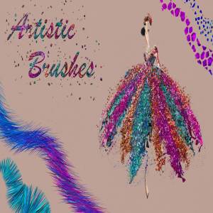 数码绘画艺术家笔刷套件 Artistic Brushes for DigitalPainting