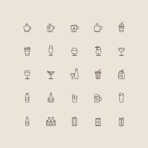 饮料主题系列矢量线性图标 Beverage Line Icons