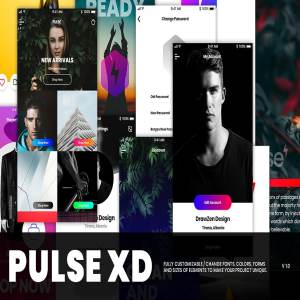 一流设计素材网下午茶：酷炫的多功能购物类APP UI KITS套装下载[XD]
