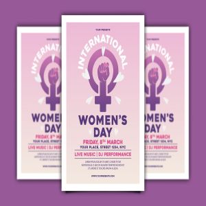 国际妇女节日庆典传单设计 International Women’s Day Flyer