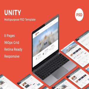 多用途商业网站企业网站设计PSD模板 Unity – Multipurpose PSD Template