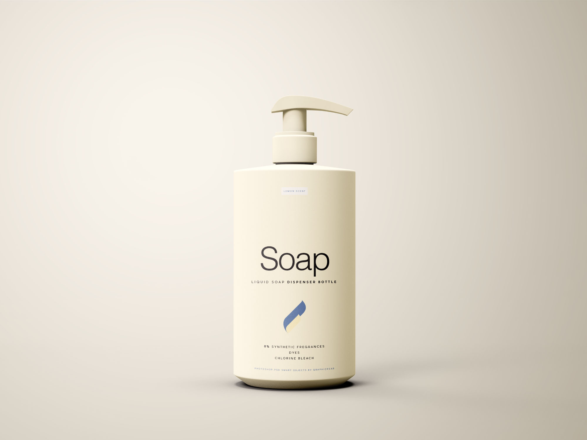 按压式洗发水＆沐浴露瓶设计图样机模板 Liquid Soap Dispenser Bottle Mockup