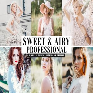 甜蜜唯美梦幻风格人像摄影后期处理LR调色预设 Sweet & Airy Mobile & Desktop Lightroom Presets