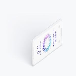 iPhone XS Max智能手机侧立左视图样机模板03 Isometric Clay iPhone XS Max Mockup, Left View 03