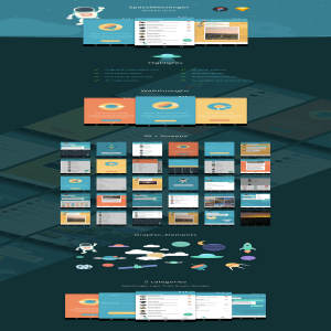 宇宙主题的特别版社交聊天UI kits套装下载[For Sketch]