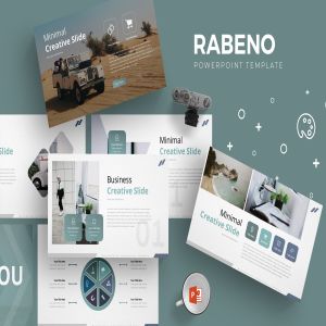 通用性企业宣讲会PPT幻灯片模板 Rabeno – Powerpoint Template