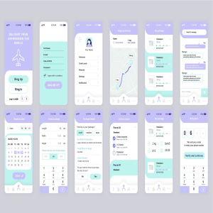 快递超市/快递配送类APP应用开发设计UI套件 Delivery Mobile App UI Kit