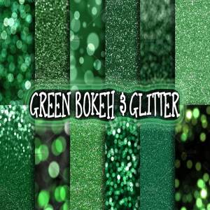 16款闪闪发光绿色散景背景 Green Glitter & Bokeh Backgrounds