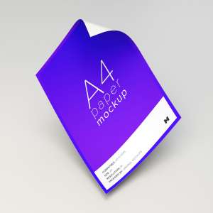 飞舞的A4尺寸传单设计样机模板 Flying A4 Paper Mockup