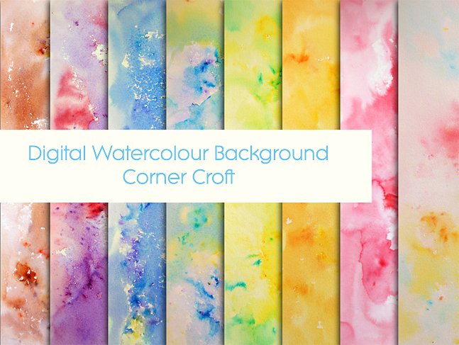 水彩油墨飞溅肌理素材 Watercolor Paint Splatter Pattern