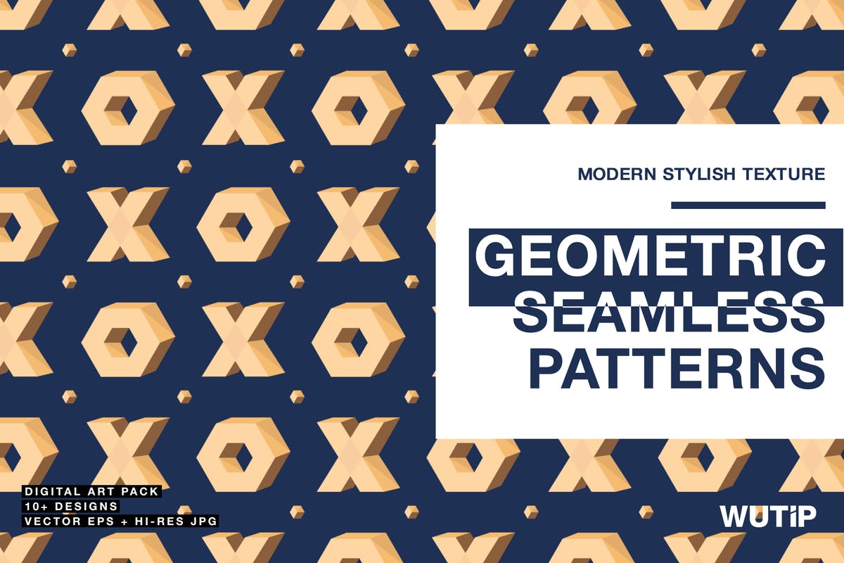 几何图形无缝背景纹理 Geometric Seamless Patterns