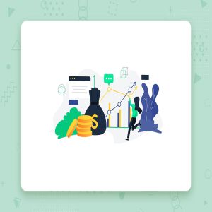 市场增长主题扁平设计风格矢量概念插画 Increase Revenue flat vector illustration concept