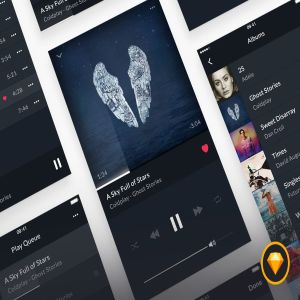 现代音乐播放应用UI界面设计 Music Player UI Kit