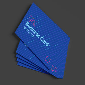 UK标准规格企业名片印刷效果图样机02 UK Business Cards Mockup 02插图6